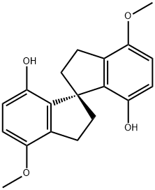 (S)-4,4'-二甲氧基-7,7'-二羟基-1,1'-螺旋联茚 结构式