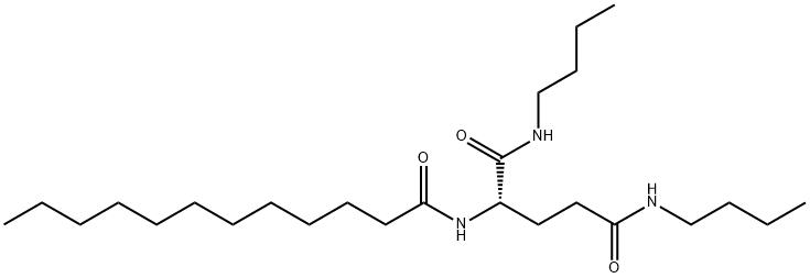 2S-N,N’-二丁基-2-[(十二烷酰基)氨基]戊二酰胺(9CI) 结构式