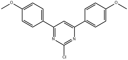 2-Chloro-4,6-bis(4-methoxyphenyl)pyrimidine 结构式