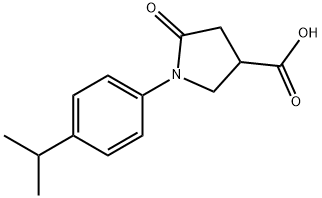 1-(4-异丙基)苄基-5-氧代吡咯啉-3-甲酸 结构式