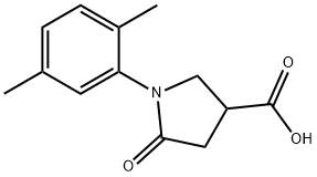 1-(2,5-二甲基-苯基)-5-氧代-吡咯烷-3-羧酸 结构式