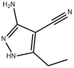 3-氨基-5-乙基-1H-吡唑-4-甲腈 结构式