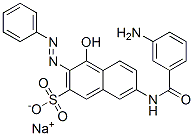 sodium 7-[(3-aminobenzoyl)amino]-4-hydroxy-3-(phenylazo)naphthalene-2-sulphonate  结构式