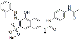 7-[[[[4-(Acetylamino)phenyl]amino]carbonyl]amino]-4-hydroxy-3-[(2-methylphenyl)azo]-2-naphthalenesulfonic acid sodium salt 结构式