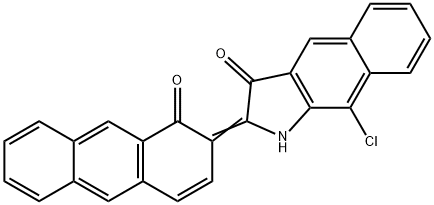 9-Chloro-2-(1-oxoanthracen-2(1H)-ylidene)-1H-benz[f]indol-3(2H)-one 结构式