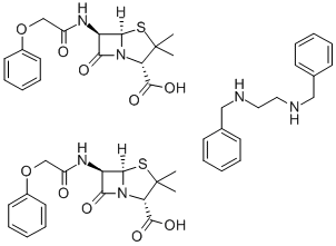 青霉素 V 二苄乙二胺 结构式
