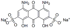 disodium 4,5-diamino-9,10-dihydro-1,8-dihydroxy-9,10-dioxoanthracene-2,7-disulphonate  结构式