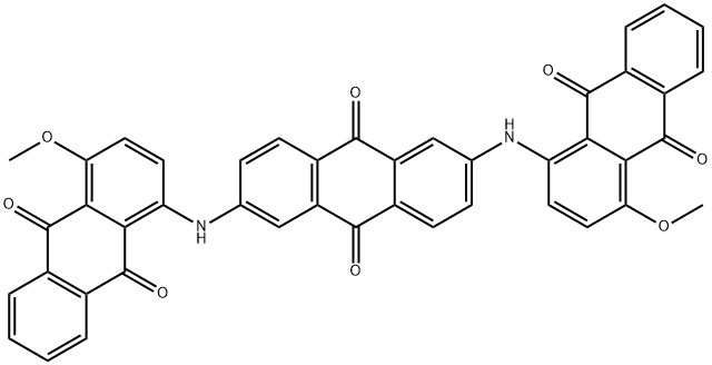 2,6-Bis[(9,10-dihydro-4-methoxy-9,10-dioxoanthracen-1-yl)amino]-9,10-anthraquinone 结构式