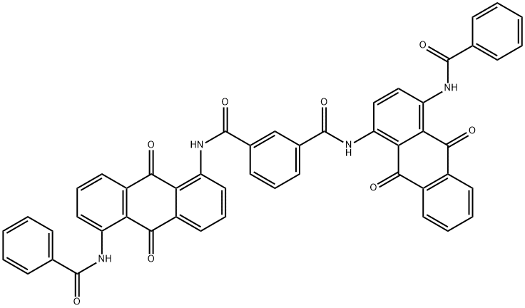 N-[4-(benzoylamino)-9,10-dihydro-9,10-dioxo-1-anthryl]-N'-[5-(benzoylamino)-9,10-dihydro-9,10-dioxo-1-anthryl]isophthaldiamide 结构式