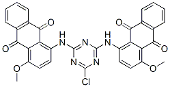 1,1'-[(6-Chloro-1,3,5-triazine-2,4-diyl)diimino]bis[4-methoxy-9,10-anthraquinone] 结构式