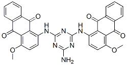 1,1'-[(6-Amino-1,3,5-triazine-2,4-diyl)diimino]bis[4-methoxy-9,10-anthraquinone] 结构式
