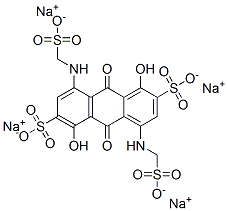 9,10-二氢-1,5-二羟基-9,10-二氧代-4,8-双[(磺甲基)氨基]-2,6-蒽二磺酸四钠盐 结构式