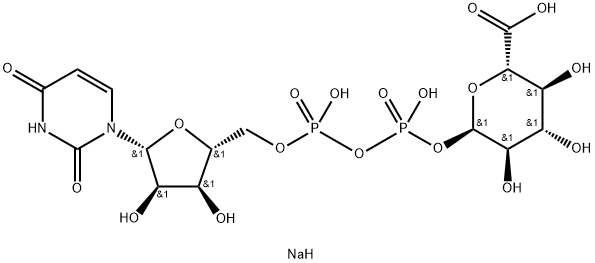 Sodium(2S,3S,4S,5R,6R)-6-(((((((2R,3S,4R,5R)-5-(2,4-dioxo-3,4-dihydropyrimidin-1(2H)-yl)-3,4-dihydroxytetrahydrofuran-2-yl)methoxy)oxidophosphoryl)oxy)oxidophosphoryl)oxy)-3,4,5-trihydroxytetrahydro-2H-pyran-2-carboxylate