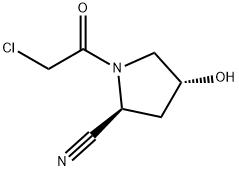 2-Pyrrolidinecarbonitrile, 1-(chloroacetyl)-4-hydroxy-, (2S,4R)- (9CI) 结构式