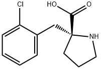 (R)-ALPHA-(2-CHLOROBENZYL)-PROLINE-HCL 结构式