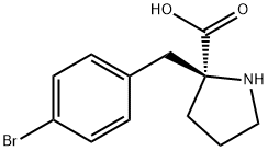 (S)-ALPHA-(4-BROMOBENZYL)-PROLINE-HCL 结构式