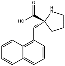 (R)-ALPHA-(1-NAPHTHALENYLMETHYL)-PROLINE-HCL 结构式