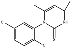 1-(2,5-Dichlorophenyl)-3,4-dihydro-4,4,6-trimethyl-2(1H)-pyrimidinethione 结构式