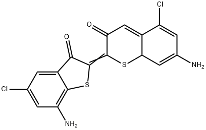 7,7'-Diamino-5,5'-dichloro-Δ2,2'(3H,3'H)-bibenzo[b]thiophene-3,3'-dione 结构式