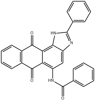 N-(6,11-Dihydro-6,11-dioxo-2-phenyl-1H-anthra[1,2-d]imidazol-5-yl)benzamide 结构式