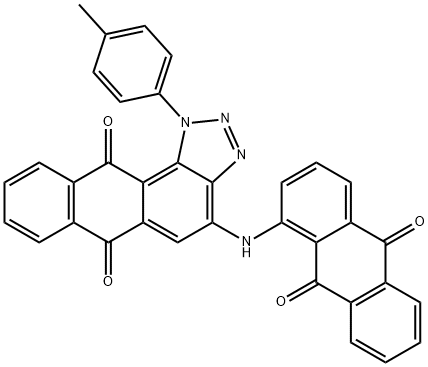 4-[(9,10-Dihydro-9,10-dioxoanthracen-1-yl)amino]-1-(4-methylphenyl)-1H-anthra[1,2-d]triazole-6,11-dione 结构式