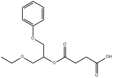 Butanedioic acid 1-[1-(ethoxymethyl)-2-phenoxyethyl] ester 结构式