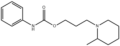 N-Phenylcarbamic acid 3-(2-methylpiperidino)propyl ester 结构式