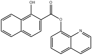 1-Hydroxy-2-naphthoic acid 8-quinolyl ester 结构式