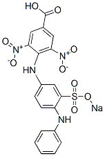 3,5-Dinitro-4-[[4-(phenylamino)-3-(sodiosulfo)phenyl]amino]benzoic acid 结构式