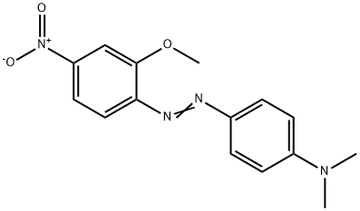 4-[(2-甲氧基-4-硝基苯基)偶氮基]-N,N-二甲基苯胺 结构式