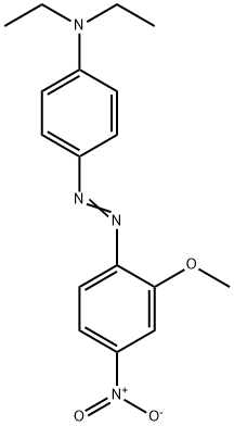 4'-二乙氨基-2-甲氧基-4-硝基偶氮苯 结构式