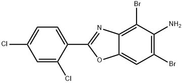 4,6-DIBROMO-2-(2,4-DICHLOROPHENYL)-1,3-BENZOXAZOL-5-AMINE 结构式