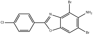 4,6-DIBROMO-2-(4-CHLOROPHENYL)-1,3-BENZOXAZOL-5-AMINE 结构式