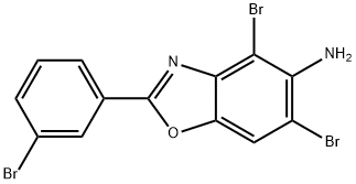 4,6-DIBROMO-2-(3-BROMOPHENYL)-1,3-BENZOXAZOL-5-AMINE 结构式