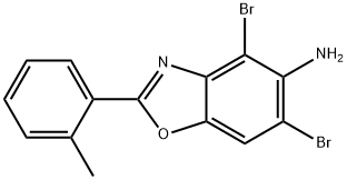 4,6-DIBROMO-2-(2-METHYLPHENYL)-1,3-BENZOXAZOL-5-AMINE 结构式