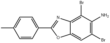4,6-DIBROMO-2-(4-METHYLPHENYL)-1,3-BENZOXAZOL-5-AMINE 结构式