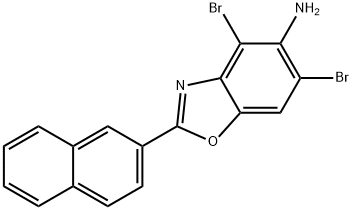 4,6-DIBROMO-2-(2-NAPHTHYL)-1,3-BENZOXAZOL-5-AMINE 结构式