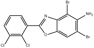 4,6-DIBROMO-2-(2,3-DICHLOROPHENYL)-1,3-BENZOXAZOL-5-AMINE 结构式