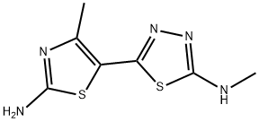 5-(2-AMINO-4-METHYL-1,3-THIAZOL-5-YL)-N-METHYL-1,3,4-THIADIAZOL-2-AMINE 结构式