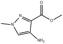 1-甲基-4-氨基吡唑-3-甲酸甲酯 结构式