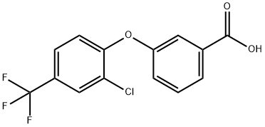 3-[2-氯-4-(三氟甲基)苯氧基]苯甲酸 结构式