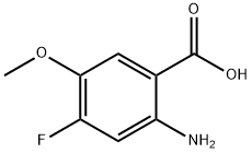 2-氨基-4-氟-5-甲氧基苯甲酸 结构式