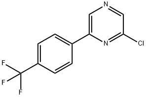 2-CHLORO-6-[4-(TRIFLUOROMETHYL)PHENYL]PYRAZINE 结构式
