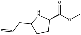 5-(2-丙烯-1-基)-L-脯氨酸甲酯 结构式