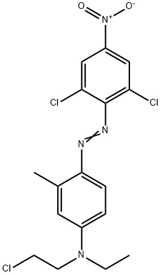 N-(2-chloroethyl)-4-[(2,6-dichloro-4-nitrophenyl)azo]-N-ethyl-m-toluidine 结构式