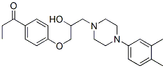 1-[4-[3-[4-(3,4-Dimethylphenyl)-1-piperazinyl]-2-hydroxypropoxy]phenyl]-1-propanone 结构式