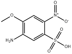 5-氨基-4-甲氧基-2-硝基苯磺酸 结构式