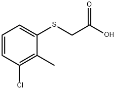 2-((3-氯-2-甲基苯基)硫代)乙酸 结构式