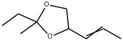 1,3-Dioxolane,  2-ethyl-2-methyl-4-(1-propenyl)-  (9CI) 结构式