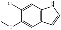 6-氯-5-甲氧基吲哚 结构式
